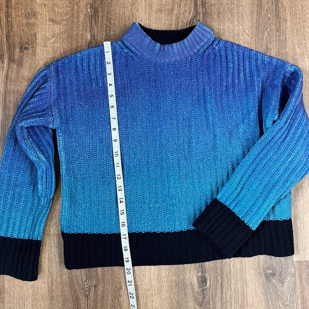 NAADAM Wool Cashmere Ombre Crewneck Sweater Blue XS - Picture 9 of 11